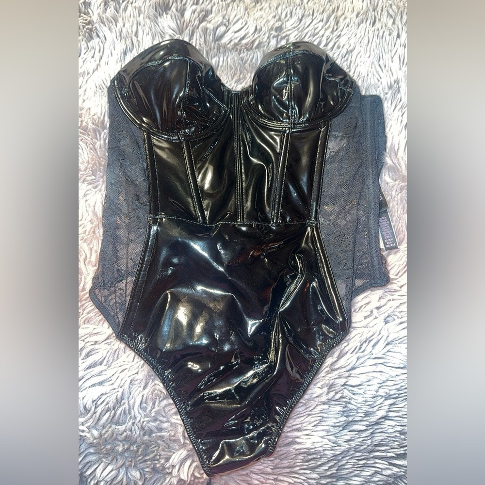 Victoria Secret’s Very Sexy Faux Patent Leather Lace Balconette Teddy